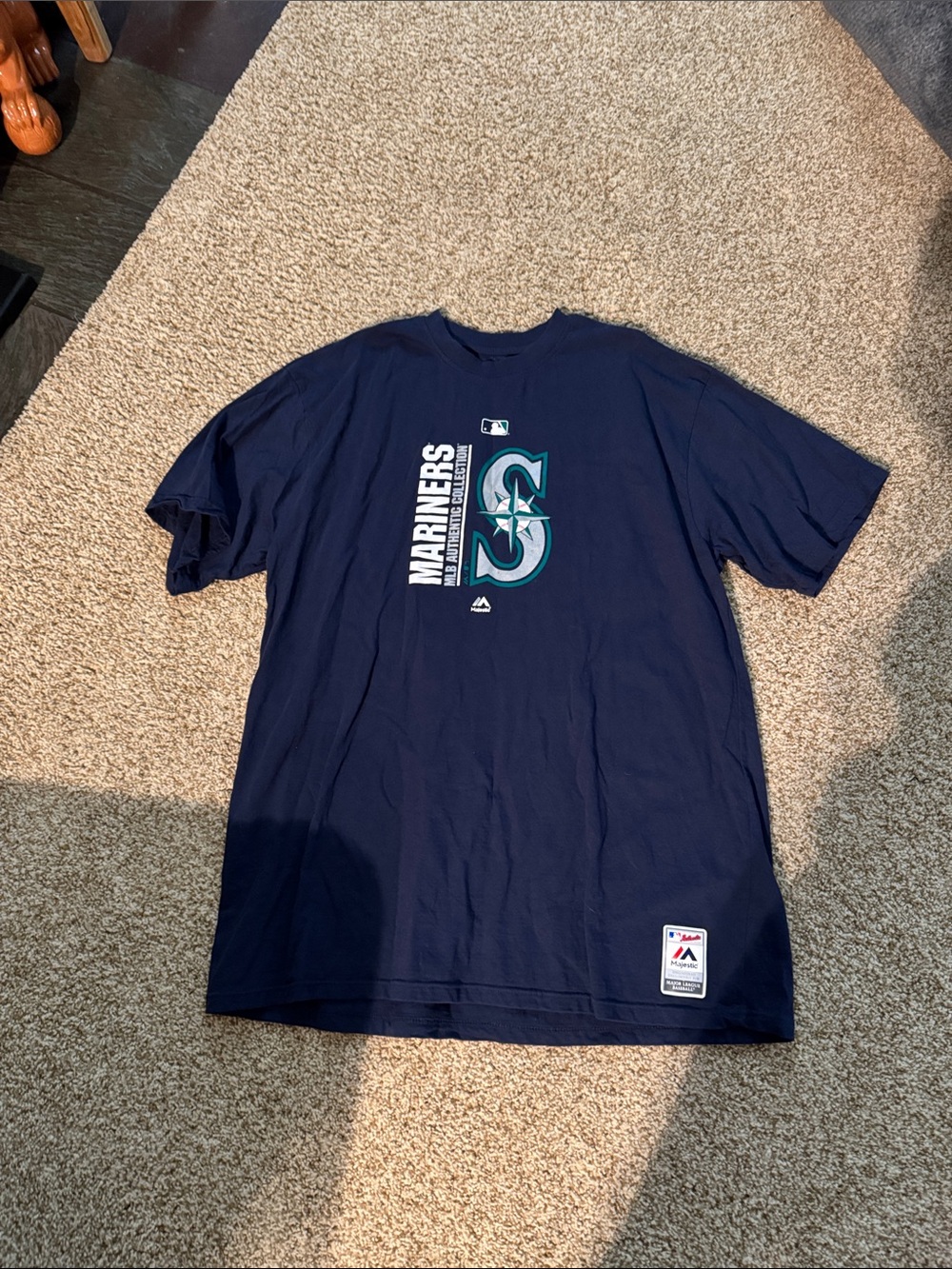 Majestic Navy Seattle Mariners Graphic Tee